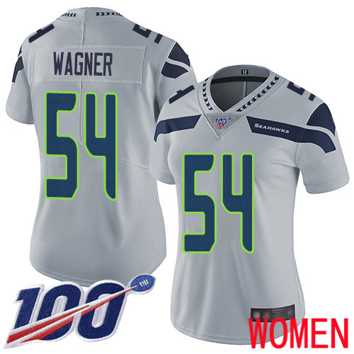 Seattle Seahawks Limited Grey Women Bobby Wagner Alternate Jersey NFL Football #54 100th Season Vapor Untouchable->women nfl jersey->Women Jersey